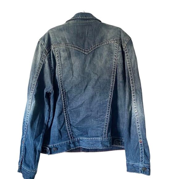 True Religion Men’s Jimmy Super T Blue Denim Jean Jacket size XL - Picture 4 of 11